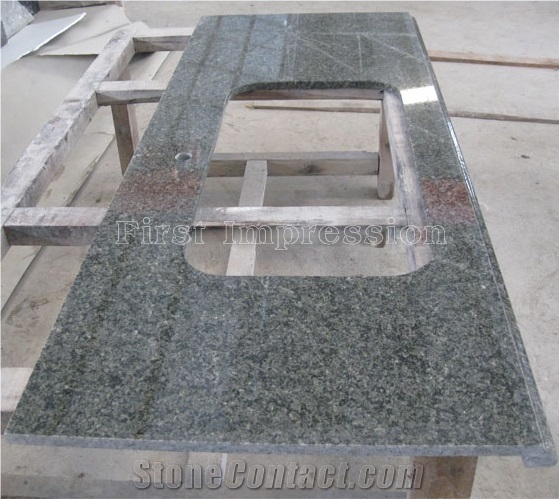 China Green Granite Kitchen Countertops/Chengde Green Granite Slabs for Kitchen Countertops/Bench Tops/Kitchen Bar Top/Kitchen Worktops/Kitchen Island Tops/Custom Countertops/Granite Kitchen Top