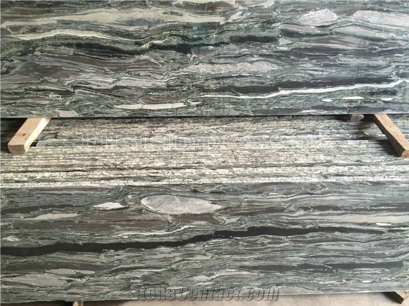China Ocean Green Granite Slabs & Tiles/Colorful Green Glossy Wave Veins Granite/Beautiful Green Granite Thin Slabs for Wall & Floor Covering/Granite Tiles/Classic Green Granite Slab & Tile