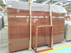 China Red Wooden Vein Marble/Polished Chinese Red Serpeggiante Marble Slabs & Tiles/ Wooden Red Marble Tiles & Big Slabs For Wall & Floor/Wood Grain Red Marble