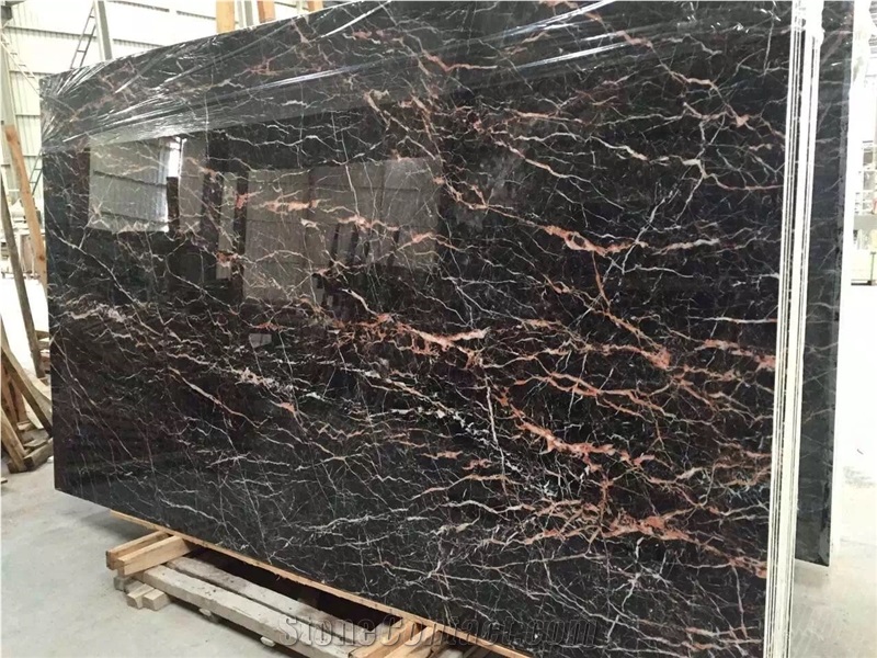 China Tulip Brown Marble Tiles & Slabs/Dark Brown Marble Big Slabs/Good Polished Surface/Natural Stone/Marble Floor & Wall Covering Tiles