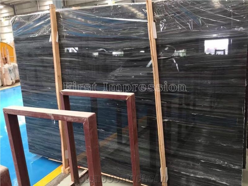 China Wooden Grain Marble Slabs & Tiles/Wooden Vein Marble/Black Wood Grain Marble Big Slabs/Wooden Vein Marble Polished Tiles/Flooring & Wall Tiles