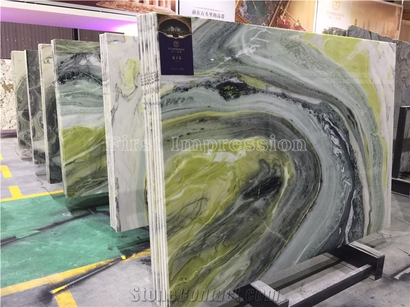 Dreaming Green Marble Big Slabs/China Green Marble Wall Covering Tiles/China Green Marble Floor Covering Tiles/Luxury Green Marble Building Materials/New Popular Marble/Hot Sale Marble Tiles & Slabs