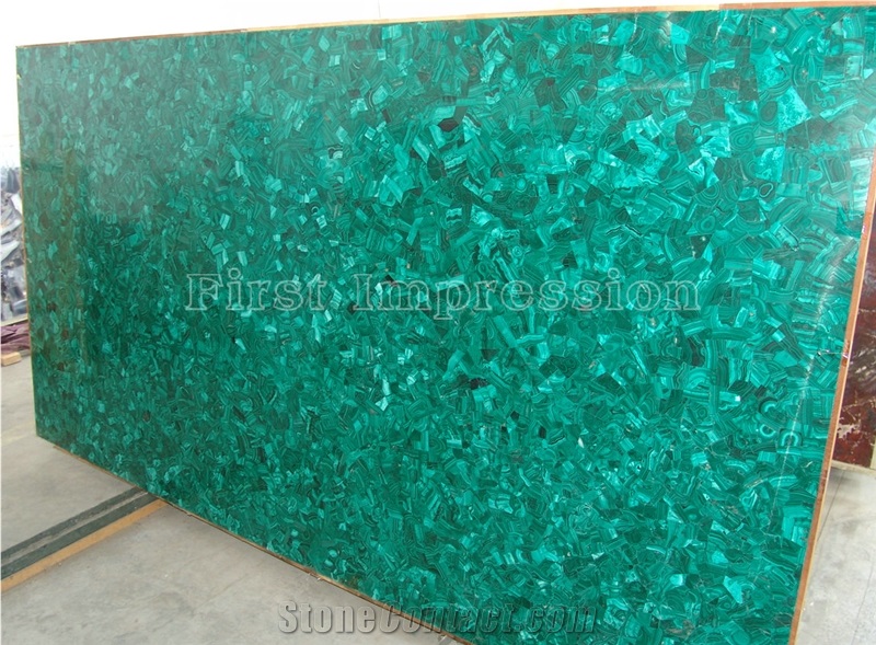Green Malachite Slab and Tiles /Green Semi Precious Stone Panels/Green Gremstone Slab /Green Precious Stone Slab