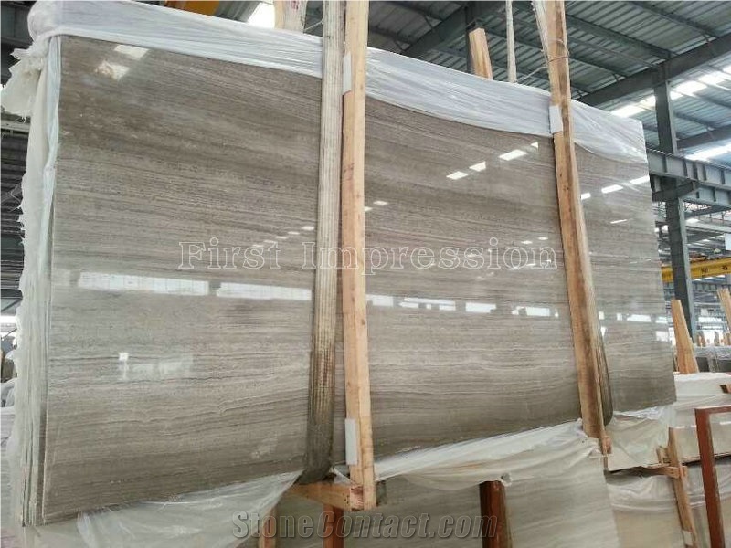 Grey Wooden Grain Marble Tiles & Slabs/Gray Wood Grain Marble Big Slabs/Light Grey Marble Floor & Wall Covering Tiles