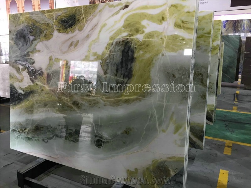High Quality Dreaming Green Marble Slabs & Tiles/Big Flower Green/Fantastic Green/Chinese Green Marble/Marble Slabs/Marble Tiles/Marble Floor & Wall Covering Tiles/Green Marble