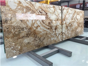 Hot Sale Brazil Roma Impression Natural Quartzite Slabs & Tiles/Slabs/Private Meeting Place/Top Grade Hotel Interior Decoration Project/New Finished/High Quality & Best Price/Brown Quartzite/