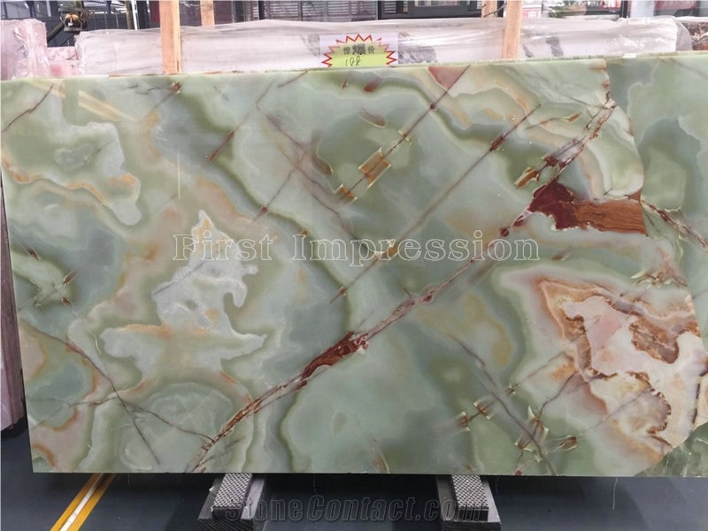 Hot Sale Green Onyx Slabs & Tiles/Background Wall Covering/Cut-To-Size for Floor Covering/Interior Decoration/Wholesale/Onyx Wall & Floor Tiles/Onyx Pattern/Pervious to Light Onyx/Good Price Onyx