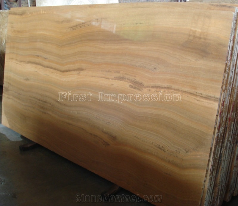 Imperial Wooden Vein Marble Big Slabs/Royal Wood Grain Yellow Marble