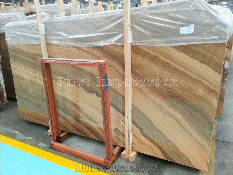 Imperial Wooden Vein Marble Tiles & Slabs/Royal Wood Grain Yellow Marble Floor & Wall Covering Tiles