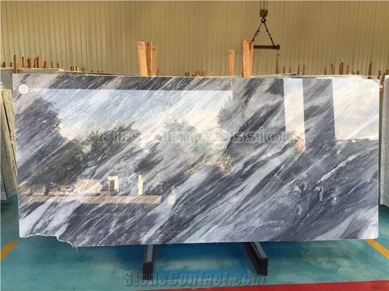 Italian Grey Marble Tiles & Slabs/Italy Gray Marble Tiles/Italy Marble Big Slabs/Grey Marble Wall & Floor Covering Tiles/New Marble High Quality & Best Price/Hotel Decoration/Marble With Dark Vein