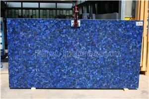 Lapis Lazuli Semiprecious Stone Tiles /Blue Gemstone Tiles / Blue Semiprecious Stone Panels/ Lapis Lazuli Gemstone Slab