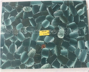 Lotus Greens Semiprecious Stone Slabs & Tiles,Green Semi Precious Panel, Green Gemstone Slab & Tiles