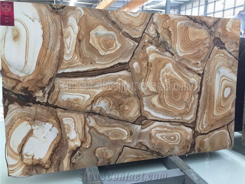 Luxury Gold Palomino Quartzite Slabs &Tiles/Top Grade Hotel Interior Decoration Natural Stone Material/New Polished Slabs/High Quality & Best Price/Background Wall Tiles