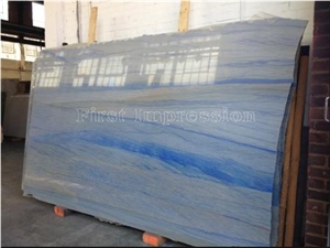 New Polished Azul Macaubas Blue Quartzite Polished Slabs & Tiles/Brazil Luxury Blue Natural Quartzite Slabs/Cheap Blue Quartzite Big Slabs/High Grade & Best Price Slabs