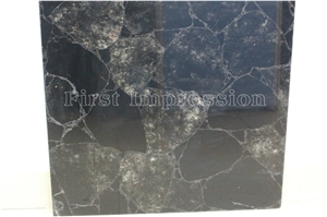 Obsidian Black Semiprecious Stone Slabs/Obsidian Gemstone Wall Tiles& Slab