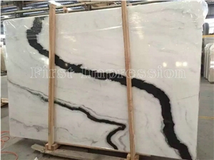 Panda White Slab from China /White Panda Marble Slab & Tiles /Panda Marble Floor/Panda White Slab Polished Surface