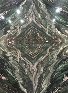 Polished Green Granite Slabs & Tiles/Brazil Green Granite Polished Floor Covering Tiles/Phoenix Green Color Granite for Floor Wall & Counter Top Decoration/Luxury Big Slabs Wtih Big Green Veins