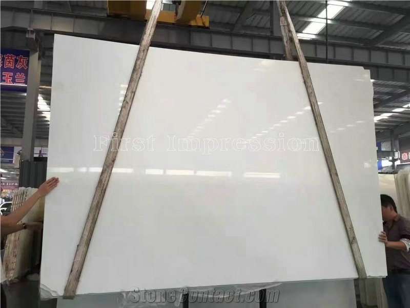 Pure White Marble Slabs & Tiles/Pure White Jade/Sichuan Han White Jade for High Quality & Best Price/White Marble Wall & Floor Covering Tiles
