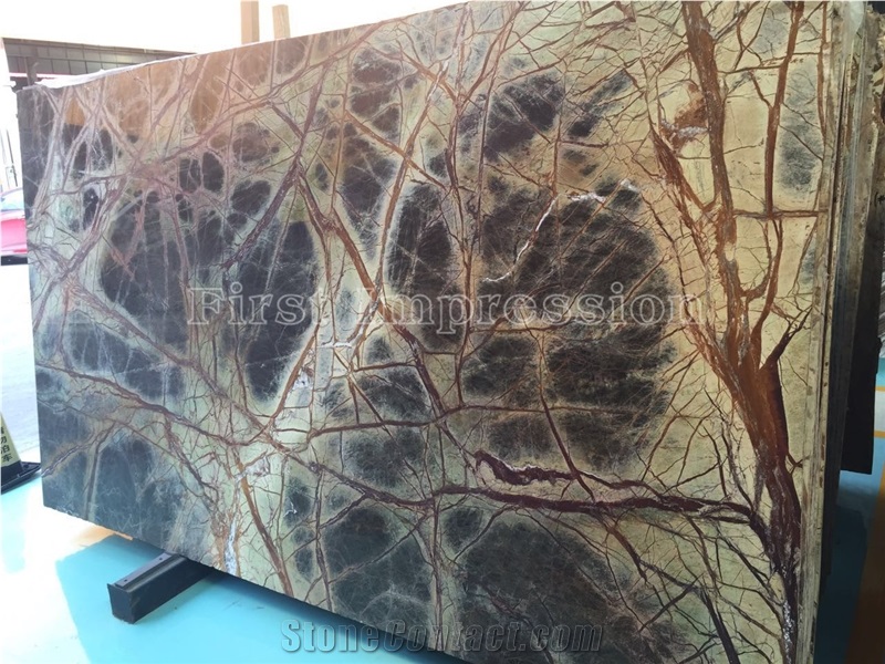 Rain Forest Green Marble Tiles & Slabs/Green Polished Marble Floor Tiles & Wall Tiles