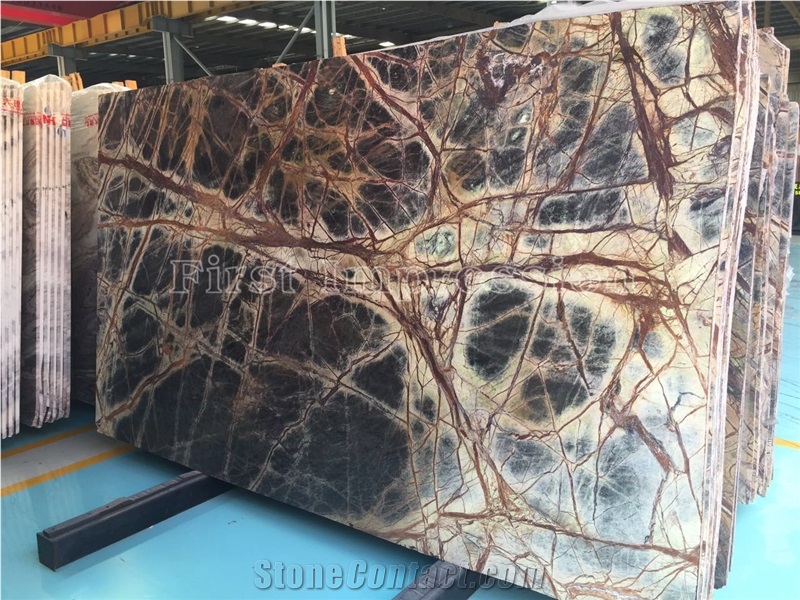 Rain Forest Green Marble Tiles & Slabs/Green Polished Marble Floor Tiles & Wall Tiles