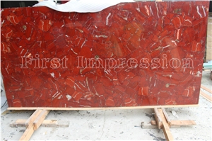 Red Semiprecioonus Stone Panels/Red Gemstone Slab