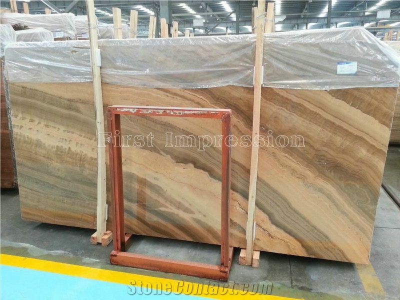 Royal Wood Grain Yellow Marble/Imperial Wooden Vein Marble Big Slabs/China Yellow Marble Floor & Wall Covering Tiles