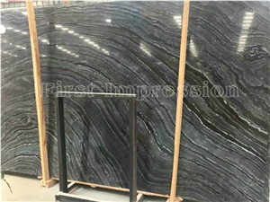 Silver Dragon Marble Polished Slabs and Tiles /Black Wooden Marble Slab/Black Marble Covering Tiles High Polished from China