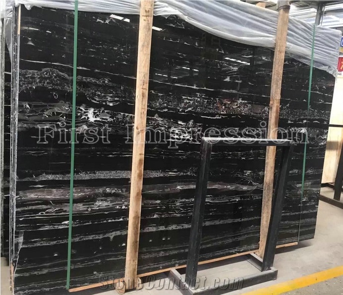 Silver Dragon Marble Slabs & Tiles, China Black Marble with White Veins , Wall and Floor Covering Decoration Etc.