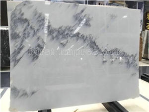 Top Quality/White Crystal Marble/Landscape Painting Marble Slabs & Tiles/Jingya White Marble/Polished Marble Wall & Floor Covering Tiles/Background Wall / White Marble With Black Flower