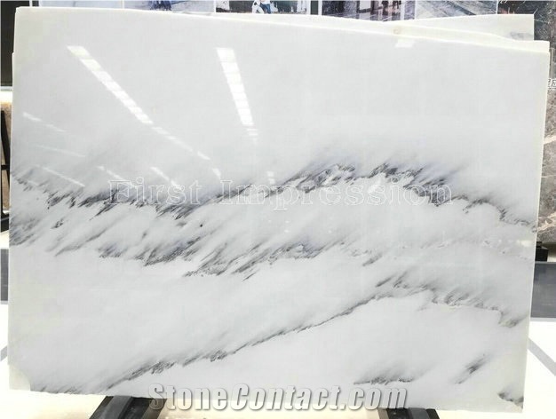 Top Quality/White Crystal Marble/Landscape Painting Marble Slabs & Tiles/Jingya White Marble/Polished Marble Wall & Floor Covering Tiles/Background Wall / White Marble With Black Flower
