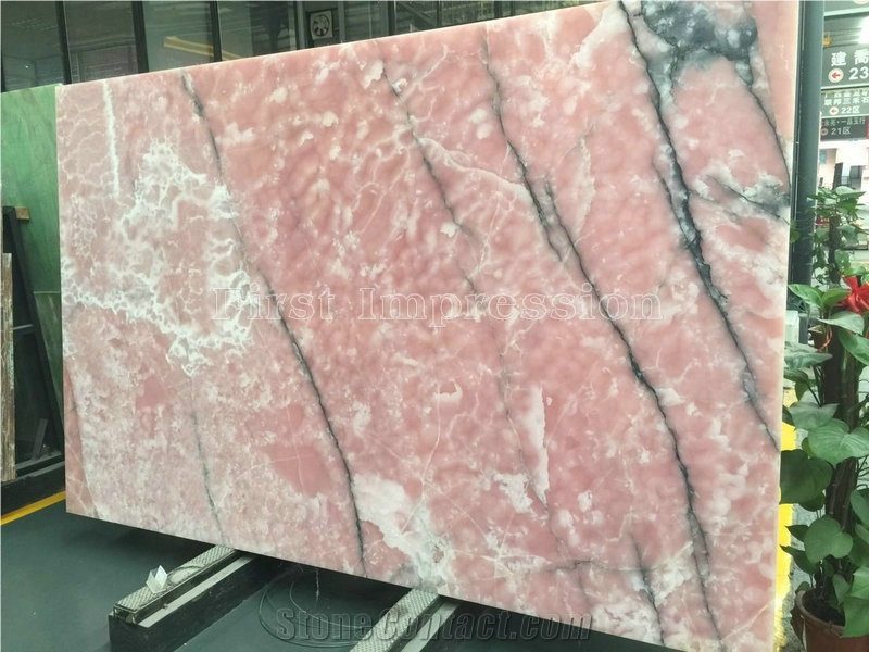 Wholesale Pink Onyx/Pink Onyx Big Slabs/Translucent Onyx/Wholesale/Onyx Floor Tiles/Onyx Wall Tiles/Pervious To Light
