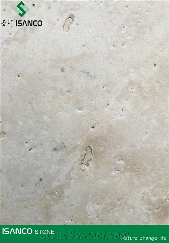 China Produced Henan Travertine Hotselling White Travertine Tiles Cream White Travertine Slabs Honed and Brushed Traverine Stone Flooring Decorative Stone Travertine Pattern Light Beige Travertine