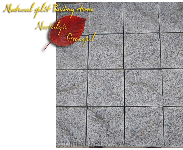 China Shandong Dark Grey Granite G341 Granite Paving Stone Hot Sale, Natural Grey Granite Sideway Pavements Natural Finish G341 Grey Granite Small Cube for Floor Covering Cut to Size