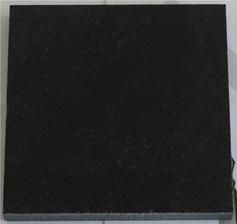 Sanco Stone Pure Black Granite Small Paving Slabs Polished as Customzied Size Request Different Finished Shandong Black Granite Floor Covers with Cpmpetitive Price