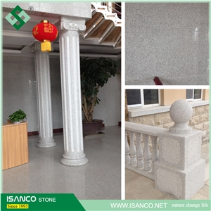 Shandong G303 Polished White Granite Stairs & Steps with Round Edge,Light Grey G303 Customer Size Stairs,Polished Grey Steps