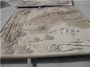 Sandstone Carving, Yellow Sandstone Relief & Etchings