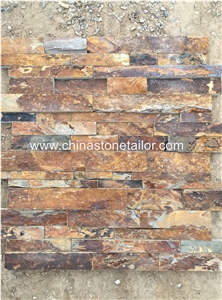China Rusty Slate Rock Face Veneer Panel, Rock Face Slate Pannel Cultured Stone