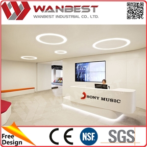 Customized Office Reception Desk Solid Surface Office Reception Desk Executive Office Desk