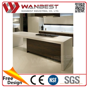 Modern Customzied Kitchen Cabinets Solid Surface Aclylic Marble Kitchen Counter Top