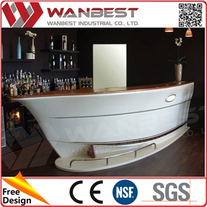 Special Boat Style Solid Surface Home Restaurant Coffee Bar Counter for Sale