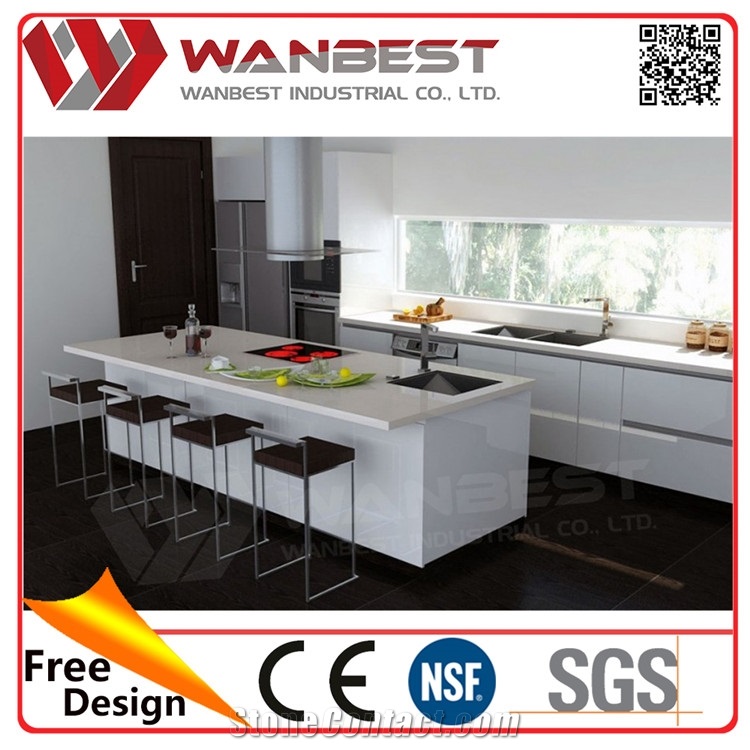 Vanity Kitchen Counter with Solid Surface Counter Top and Wash Sink