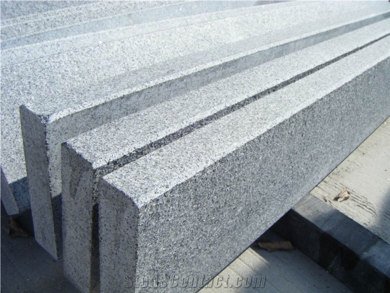 Chinese Natural G654 Granite Kerbstones & Curbstones & Side Stone & Road Stone,Lowest Price and High Quality Dark Grey Granite,Own Factory Direct Sale for Landsacping