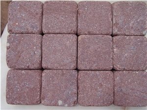 Hot Sale,Cheapest Price Red Porphyry Cube Stone,Chinese Dayang Red Pavers/Red Paving Stone,Own Quarry Direct Sale for Outdoor Project/Driveway/Road Pavers