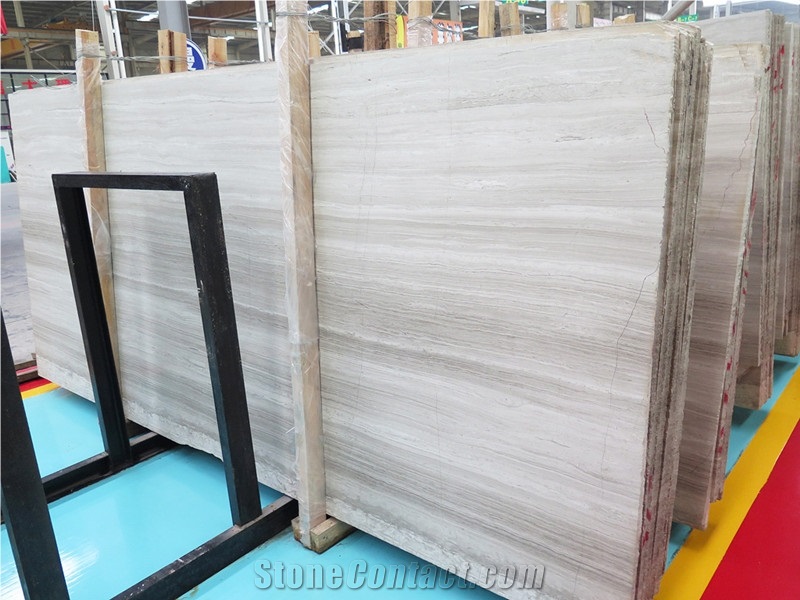 Hot Sale Good Price High Quality Chinese Polished White Wooden Marble,White Wood Veins Marble,White Wood Grain Marble Slabs & Tiles & Cut-To-Size for Floor Covering and Wall Cladding