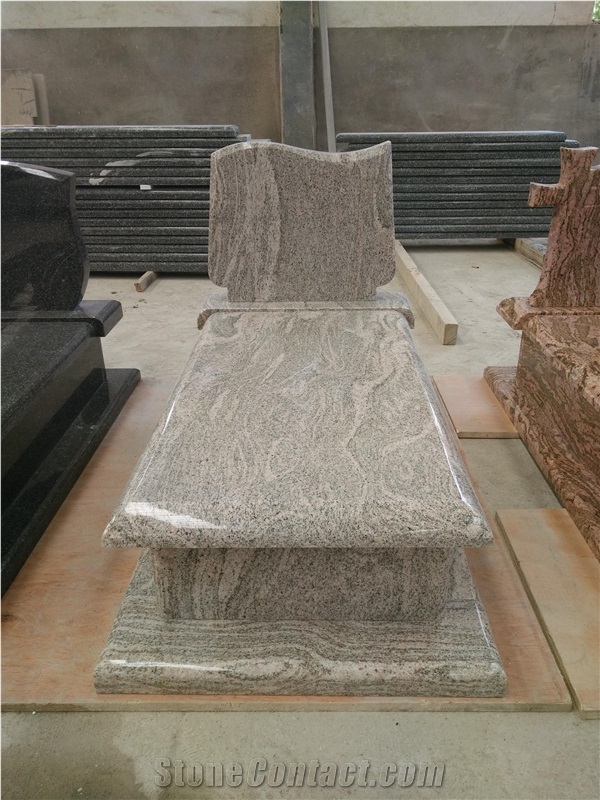 European Monuments, China Viscount White Grey Granite Monument & Tombstone