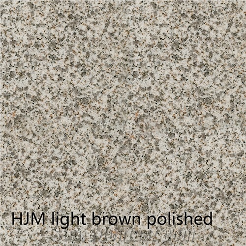 Hjm Light Brown Granite Slabs and Ties Polished