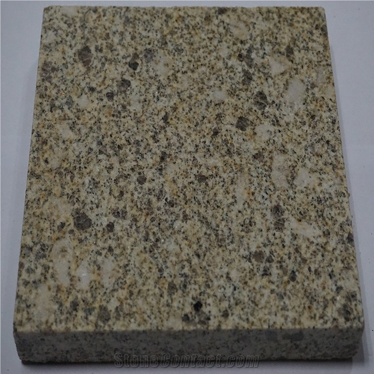 Kjnj Cagin Nokin Polished Dark Yellow Granite Tiles and Slabs