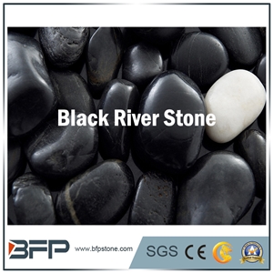 Black Pebble, Normal Polished River Stone, Black Pebble Stone