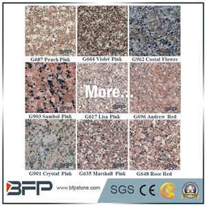 Chinese Natural Pink Granite Tile, Granite Slabs, G664 Violet Pink for Flooring/Wall Cladding