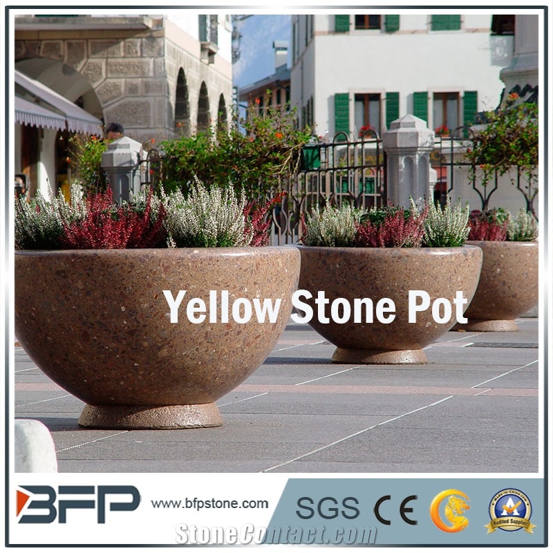 Flower Pots, Flower Vases, Flower Planters, Granite Garden Decoration, Landscaping, Exterior Landscaping